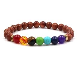 Pulseira de pedras naturais de miçangas, 8mm, para mulheres, homens, casal, lava, rock, contas de equilíbrio de cura, buda, chakra, joia - Image 2
