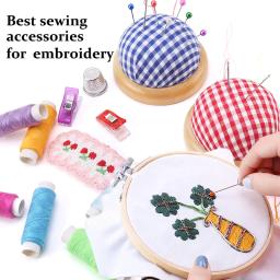 1pc acessórios diy artesanato agulha pino almofada titular ponto marcador de costura pino almofada casa ferramentas costura em forma de bola - Image 2