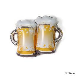 Balão para festa de aniversário, garrafa de vinho, copo de vinho, filme de alumínio, cena temática, decoração criativa, 1pc - Image 2