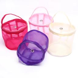 Agulhas de tricô Yarn Tote Organizer Saco redondo de crochê Artesanato DIY Cesta de armazenamento de lã Acessórios para ferramentas de costura - Image 4