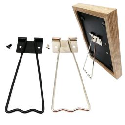 2 pçs metal ferro imagem moldura de foto arte trabalho exibição cavalete placa traseira suporte pedestal suporte prop up suporte - Image 1