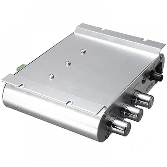 Amplificador de Potência Portátil 200W com 3 Canais e Som Estéreo Hi-Fi para Teatro em Casa com Super Bass