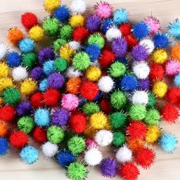 50pcs Pompoms Coloridos 15mm 25mm para Bonecas Garment Handmade Material Soft Fluffy Pom Poms Bola Para Crianças DIY Brinquedos Acessórios - Image 4