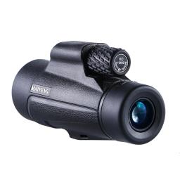 Maifeng mira telescópica 10x42, monocular com clipe para celular, vidro óptico portátil profissional para caça - Image 1