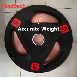 Disco de borracha revestida para exercício de barra, equipamento de treinamento para atividade física, 2.5 a 20kg, uso em academia, 1 peça - Image 3
