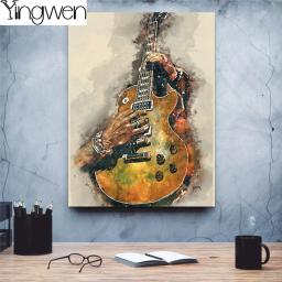 5d diy pintura diamante guitarra diamante mosaico ponto cruz kit bordado strass imagens instrumento musical arte decoração da sua casa - Image 3