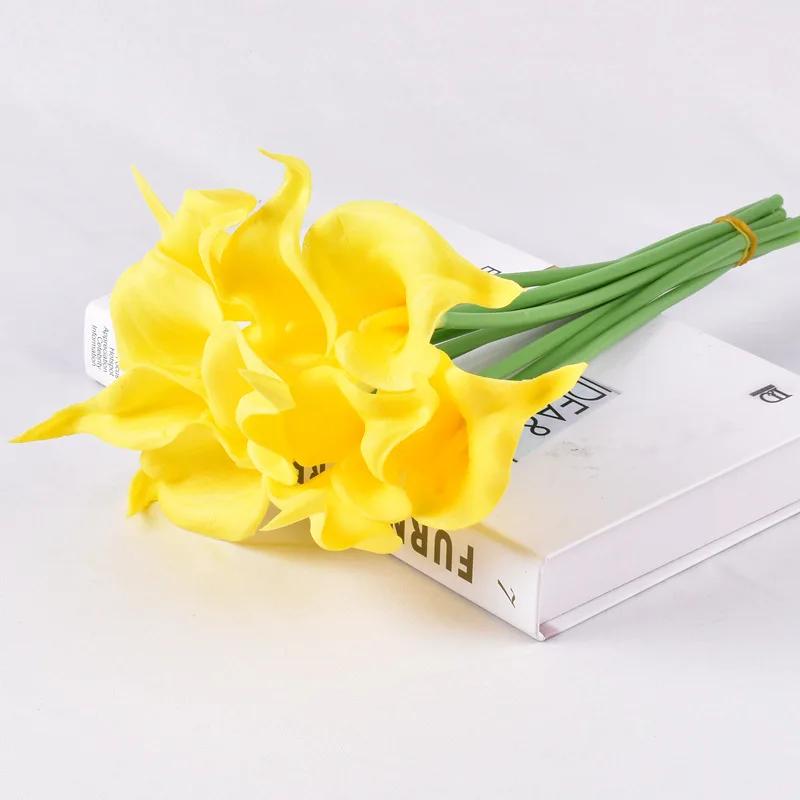 Flores Artificiais para Decoração De Casamento, Mini Calla Lily, Toque Real, Fontes De Festa, PU, 10 Cores, Nova Chegada, 1 Pc - Image 1