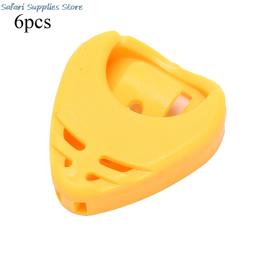 Conjunto 6pcs suporte para guitarra, acessórios de plástico com formato de coração caixa de palheta cor aleatória - Image 4
