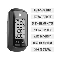 XOSS-Ciclocomputador sem fio para ciclismo, aparelho GPS, velocímetro à prova d'água, para bicicleta de estrada e mountain bike, MTB, Bluetooth, ANT+, com marcador de cadência - Image 2