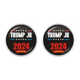 Brincos antigos coleção 2024, coleção eua trump, pingente de vidro, brincos de haste, joias para mulheres e homens - Image 2