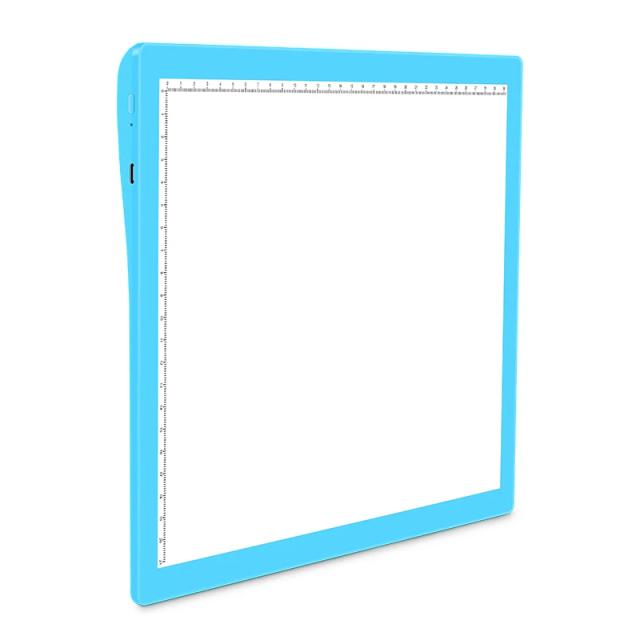 Placa de Luz LED Ajustável com 5 Níveis, Caixa A4 Alimentada por Bateria e Proteção Ocular para Pintura de Diamante