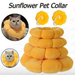 Coleira de Recuperação para Animais de Estimação, Cirurgia Anti-Mordida, Anti-lamber, Proteção para cicatrização de feridas, Gatos, Girassol - Image 1