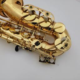 Fotos reais YAS-62 saxofone alto eb tune bronze chapeado laca ouro profissional instrumento musical com caso frete grátis - Image 4