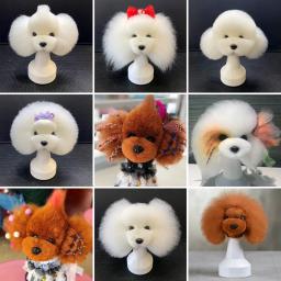 Animal de estimação simulação de cabelo apenas beleza falsa esteticista prática cão padrão poodle todo o corpo falso cabelo deve ser usado com esqueleto - Image 6