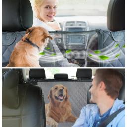 PETRAVEL Capa de assento de carro para cães, à prova d'água, para viagem, rede, protetor de assento traseiro, tapete de segurança para cães - Image 3