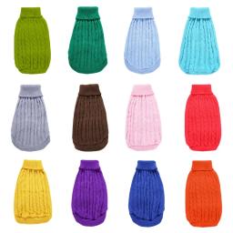Suéter feminino para cães, blusão quente pequeno e grande, gola alta, roupa de malha para cães e gatos pequenos, médios e grandes - Image 2