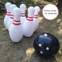 Conjunto inflável gigante de boliche para crianças, jogos ao ar livre, lugar de novidade, família Jumbo, brinquedos inflados, 22 "Pins, 16" Ball - Image 5