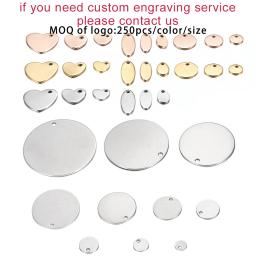 Encantos de Aço Inoxidável para Fazer Jóias, Tag De Cão Redondo, Estampagem Em Branco, Pingentes para Colares Personalizados, DIY, 6-30mm, 10-50Pcs - Image 2