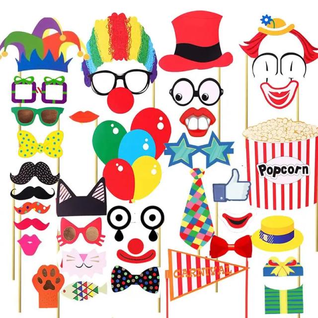 Kit de 36 Acessórios Temáticos para Festas: Ideal para Aniversários, Casamentos, Carnaval e Despedidas de Solteira
