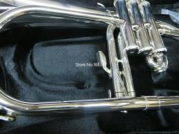 Nova marca bb flugelhorn prata banhado a sino de bronze amarelo popular instrumento musical com caso bocal frete grátis - Image 5
