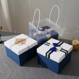 Caixa quadrada de embalagem, grande caixa de presente de aniversário, caixa vazia, simples, presente de natal - Image 2