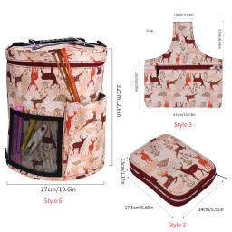 Koknit bolsa de armazenamento de fios, organizador diy de agulhas de crochê de lã, conjunto de agulhas de costura, bolsa de armazenamento diy - Image 3