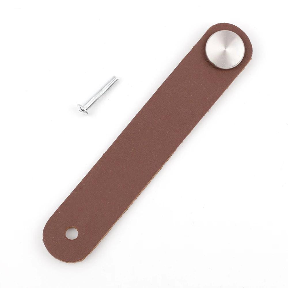 Estilo moderno Preto Couro Armário Handle, Móveis Gabinete, Gaveta Puxa, Maçaneta Da Porta, Crianças, Cozinha - Image 1