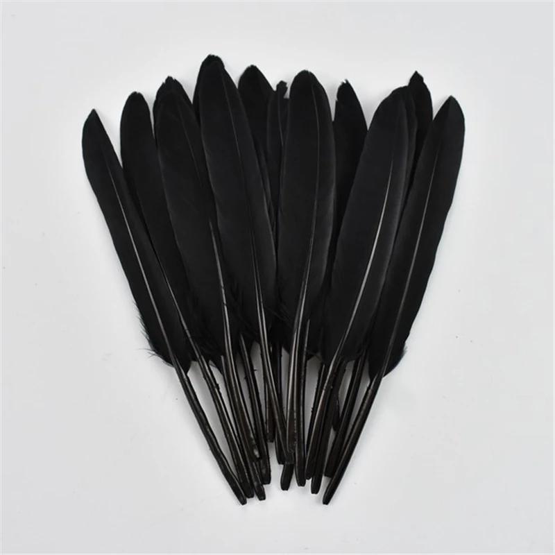 Penas De Faisão Preto Para Artesanato, Decoração De Festa De Casamento, Galo Ganso Pena De Avestruz, Acessórios DIY, Dream Catcher Plume, 20Pcs - Image 1