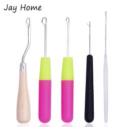 Crochet agulha gancho ferramenta com alça para cabelo trança, tapete, lenço, artesanato Kits, tamanho diferente, 5pcs - Image 1
