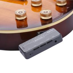 VITOOS-ROCK guitarra fone de ouvido amp 1/4 Polegada plug 3.5mm fone de ouvido jack & aux in com volume de ganho built-in bateria recarregável - Image 6