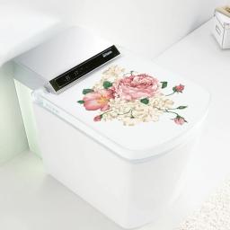 Adesivo de parede floral em pvc, adesivo de flores e vinhas para parede de geladeira, banheiro, geladeira, decoração de armário, decalques de parede faça você mesmo, presente de arte - Image 5