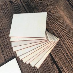 30pcs em branco liso recorte de madeira retângulo forma DIY cartão Scrapbooking para artesanato, rotulagem e criação - Image 3