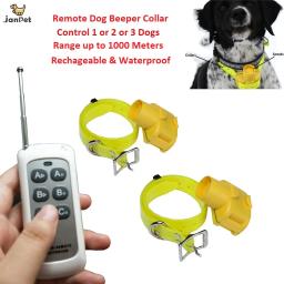 Cão de controle remoto treinamento colar beeper caça cão rastreamento coleiras recarregável poderia treinar até 1 ou 2 ou 3 cães - Image 2