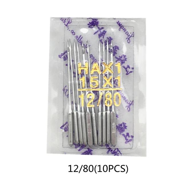 Agulhas HAx1 para Máquinas de Costura Domésticas Cantor Irmão Janome - Packs de 10 com Números #9 a #18