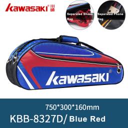 Kawasaki-Saco Badminton de Ombro Único Impermeável para Homens, Raquete de Squash, Raquete de Tênis, Sacos Esportivos, Pode Segurar 3 Raquetes com Saco de Sapato - Image 3