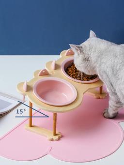 Cerâmica Single e Double Food Bowl com suporte de madeira Stand, Pet Alimentador, Cachorro e Gato, Cão Suprimentos, Porcelana, Dropshipping - Image 2