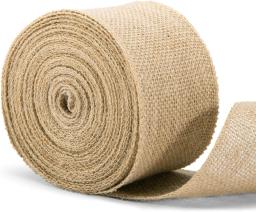 2m/rolo de tecido de serapilheira de juta natural hessian artesanato fita de cânhamo festa de casamento decoração de costura de natal presente diy embalagem - Image 1