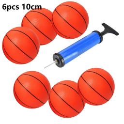 Mini basquete com bomba para crianças, pequeno, inflável, conveniente, divertido, esportes internos, jogos para pais e filhos, 6 peças - Image 5