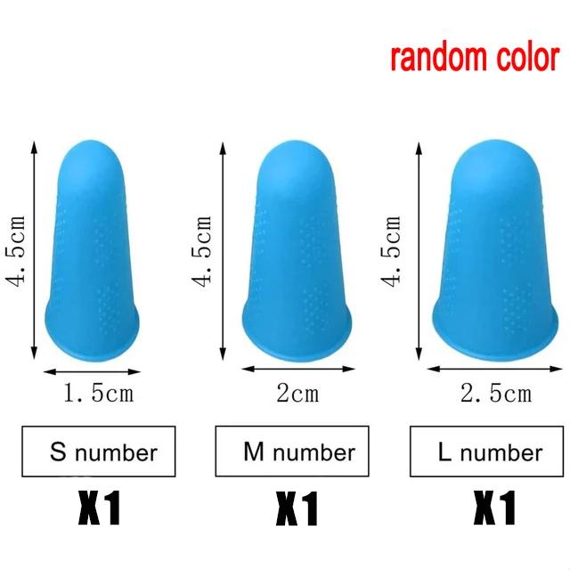 Multifuncional dedal de silicone para bordado bordado, Finger Protector, Sleeve Cover Caps, Ferramentas de costura, 3 pcs, 5pcs - Image 1