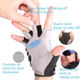 Luvas de ciclismo para homens e mulheres, protetor antiderrapante de gel, acessórios à prova de choque para o verão, montanha, equitação, ciclismo - Image 3
