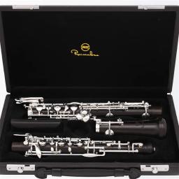 Grenadilla Ebony madeira oboé com caso, C Key, banhado a prata, profissional - Image 3