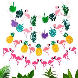 Huiran decoração de festa, flamingo rosa, havaí, verão, suprimentos para festa tropical, abacaxi, flamingo, decoração de festa de aniversário para meninas - Image 6