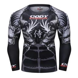 PK MMA Rashguard para homens, camisas de manga comprida, camisola esportiva, Rash Guard Jersey, Fitness, Muay Thai, Boxe, Jiu Jitsu, BJJ - Image 4