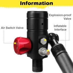 Dideep x4000pro 1l cilindro de mergulho mini tanque oxigênio conjunto respirador tanque ar bomba mão equipamento mergulho - Image 4