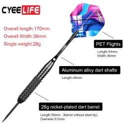 Cyeelife-conjunto de dardos de ponta de aço 26g pro, com estojo de transporte, eixo de alumínio e revestimento pvc extra - Image 2