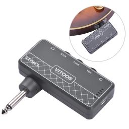 VITOOS-ROCK guitarra fone de ouvido amp 1/4 Polegada plug 3.5mm fone de ouvido jack & aux in com volume de ganho built-in bateria recarregável - Image 1