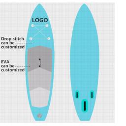 Inflável skimboard fcs barbatanas de prancha de surf macio ponto da gota de pesca sup epóxi peixe prancha - Image 3