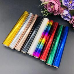Transferência de calor holográfica Hot Foil Rolls,Hot Stamping Papel, artesanato DIY Convite Álbuns, 3m x 15cm, 9 Rolls - Image 1