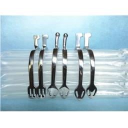 Enghlish esporas de equitação de aço inoxidável equipamento de cavalo esporão de pescoço quadrado de 3 cm - Image 3