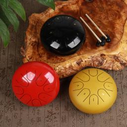 6 Polegada mini tambor 8 tom de aço língua tambor percussão instrumento com baquetas berços dedo c chave meditação tambor mão pan - Image 3
